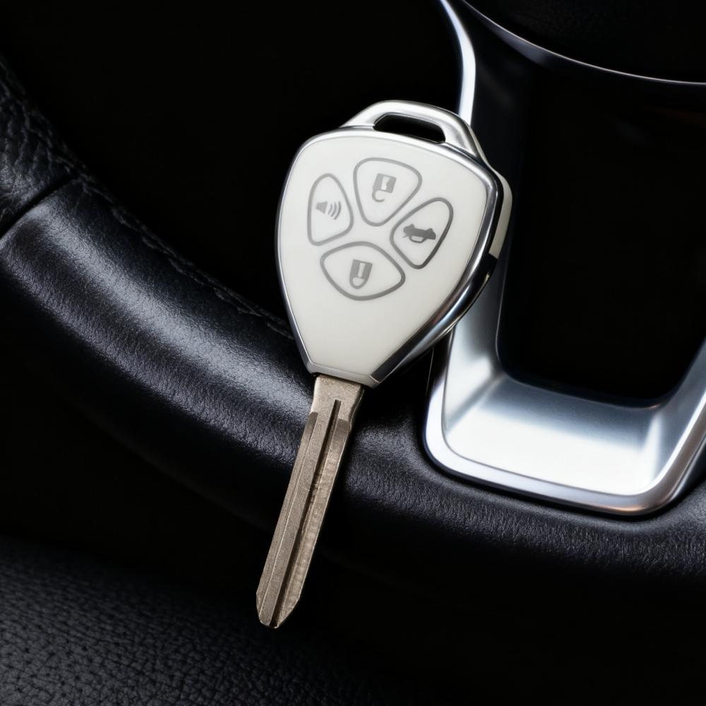 2 шт. Чехлы для брелока автоключей Подходят для Toyota Camry Rav4 Crown Avalon Corolla Reiz Venza Matrix Yaris 4 кнопки