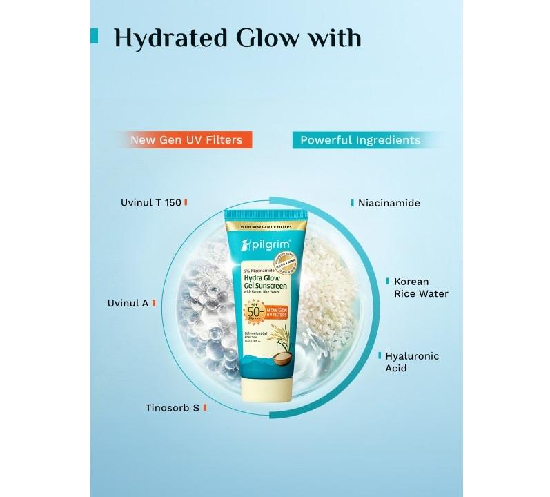 Гель-солнцезащитный Hydra Glow с 5% ниацинамида SPF 50+ PA++++ - 50 мл