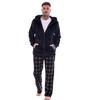 Keanu Mens Checked Zipped Long Pyjama Set