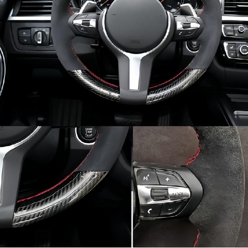 Car Steering Wheel Cover Carbon Fibre Faux Leather For Honda Fit City Jazz 2014 2015 HRV HR-V 2016 Steering Wheel Braiding Cover