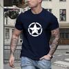 Новая летняя мужская модная футболка с принтом звезды, мужская футболка, топ