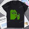 Harajuku Style Funny Cartoon Pepe Frog Emote Graphic Printed T Shirt Short Sleeve Tshirt Loose Streetwear Hipster Soft Unisex Tees