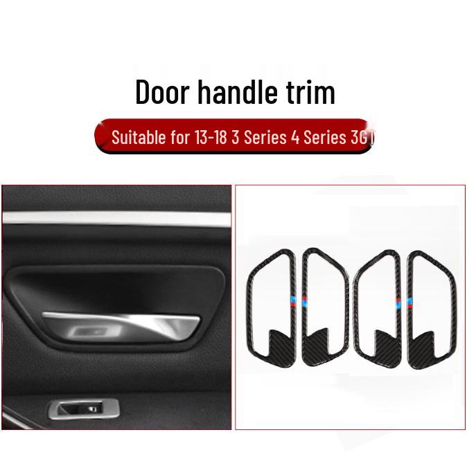 Модификация интерьера BMW 3 серии 320Li из углеродного волокна для F30: Декоративные накладки на панель КПП и воздуховоды центральной консоли.