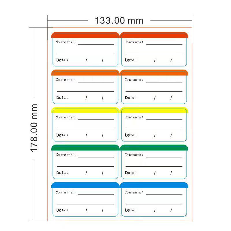 Removable Frozen Food Labels for Refrigerator