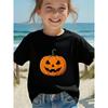 Kids Classic Jack O Lantern Pumpkin Graphic Tee Boys Girls Family Matching Short Sleeve Halloween Holiday Casual Daily T Shirt