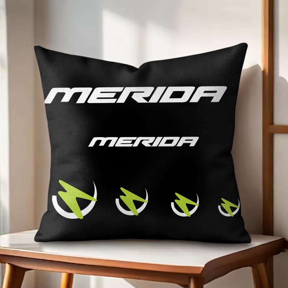 Fashion MMeridaS Bikes Cushion Cover Natural Linen Organic Fabric DoubleSided Printing Couch Pillow Covers Home Decor