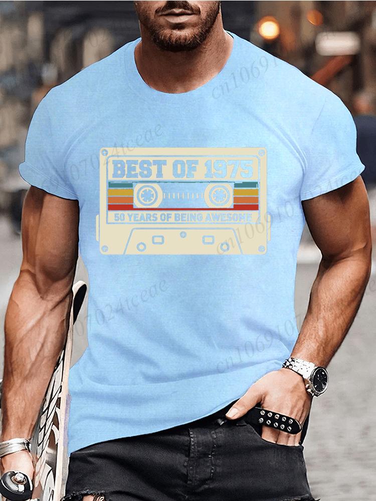 Best of 1975 50th Birthday Shirt, Retro 1975 Cassette T-shirts, Vintage 50th Birthday Gift for Women Men Tshirt, Party Tee Shirt