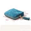 Tassel Zipper Travel Jewelry Case Flannel Jewelry Storage Pouch  for Rings, Bracelets, & Bangles