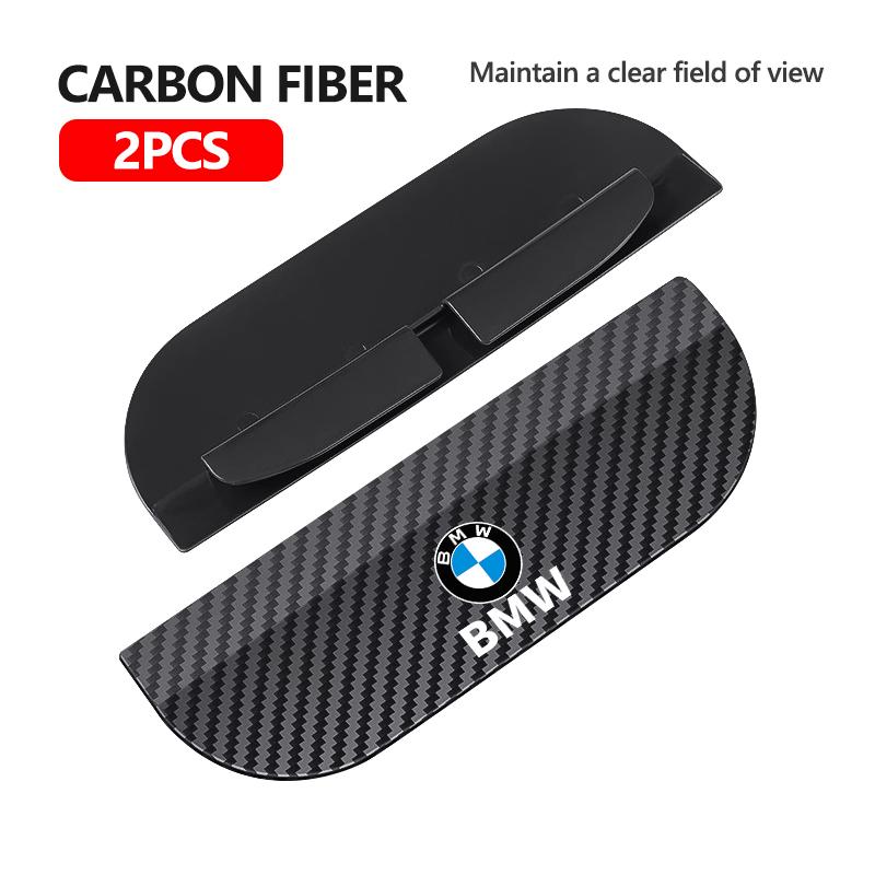 JYPK6 2Pcs Car Carbon Fiber Rearview Mirror Rain Eyebrow Stickers For BMW M Sport M2 M3 M4 M5 M6 E46 E90 E60 F10 F20 E87 X3 X6