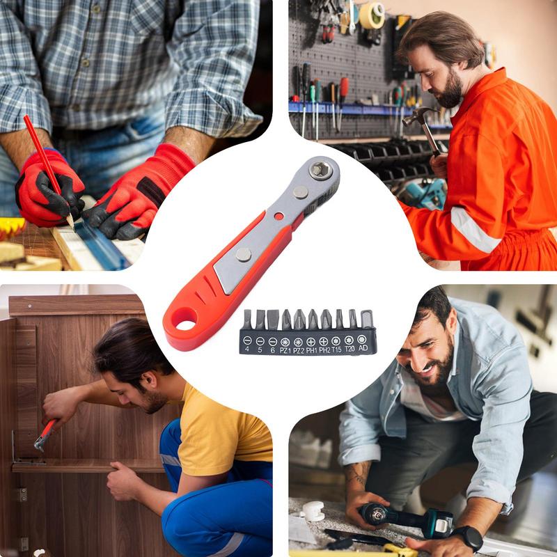 Metal Ratchet Screwdriver 36-Tooth Portable Ratchet Wrench User Friendly Hand Tools High-Strength Ratchet Screwdriver For