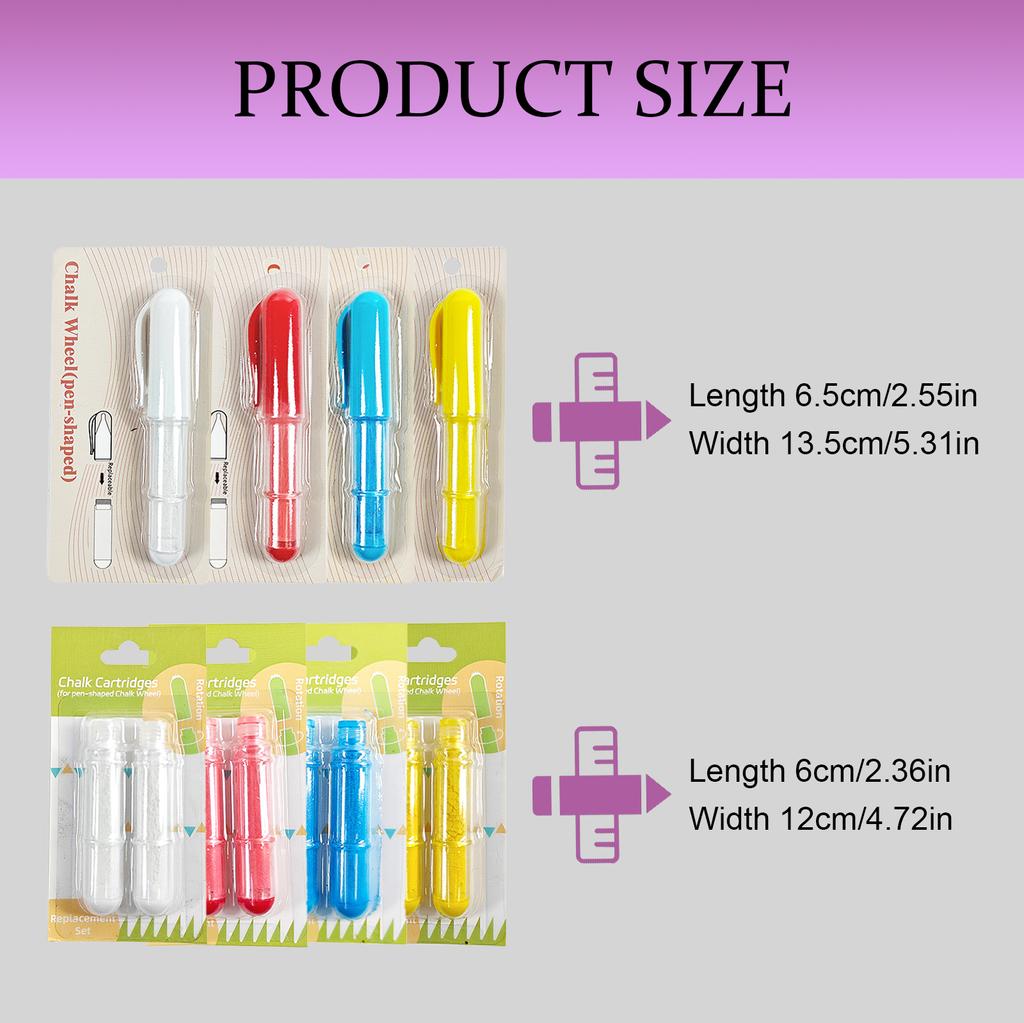 Мел портновский в форме ручки, стираемый, удобное меловое колесико, маркер для ткани для любителей шитья своими руками