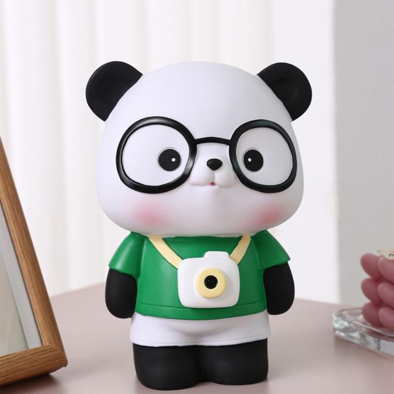 Money Container Versatile Coin Holder Lovely Panda Shaped Money Holder Piggy Banks Coins Savings Jar for Animal Lovers