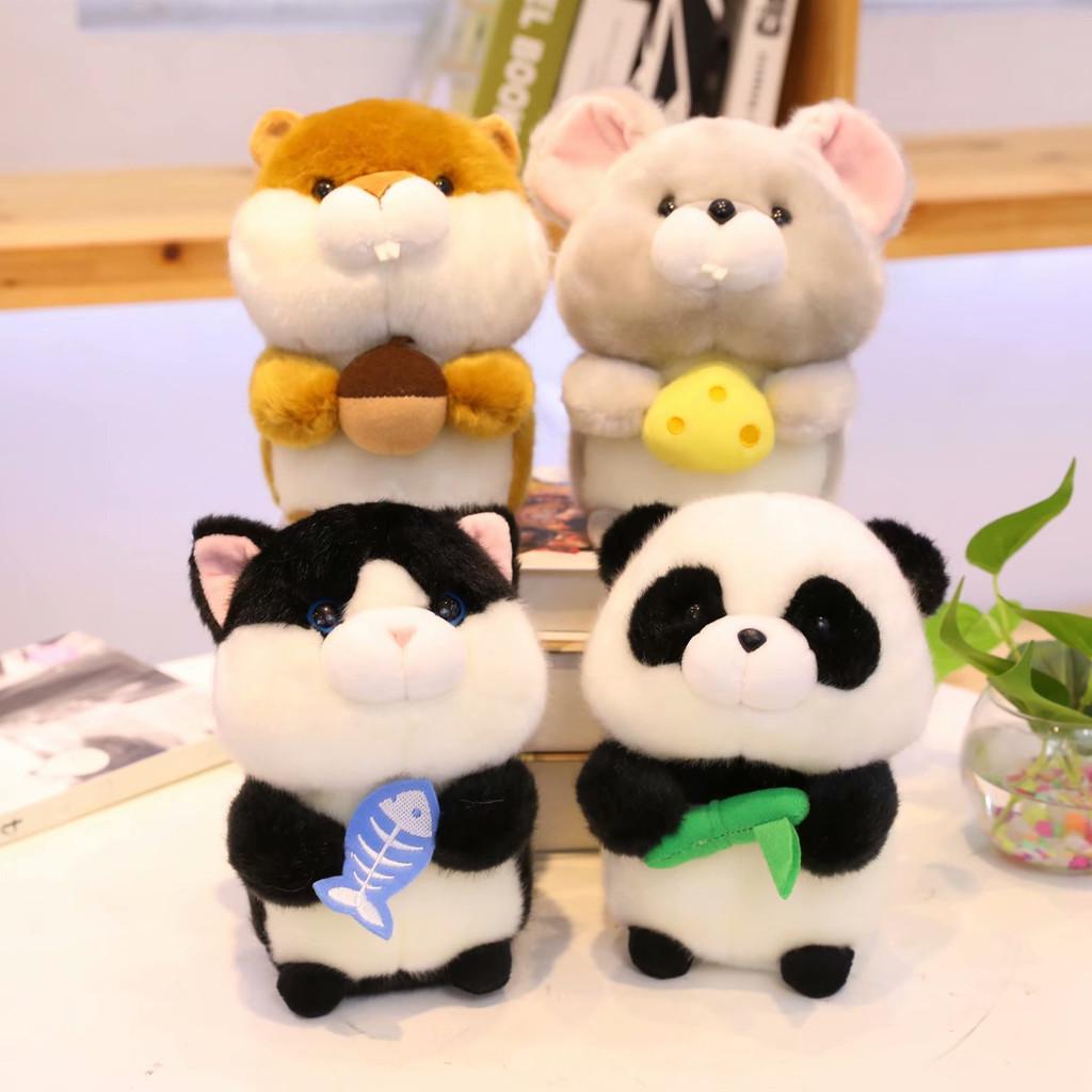 Cat Mouse Hamster Panda Plush Toy Animal Stuffed Doll Bedroom Gift Decoration