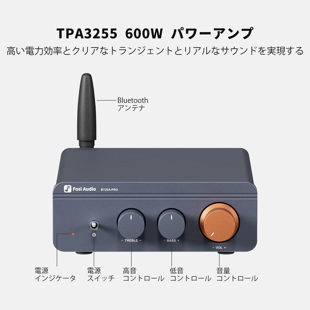 Fosi Audio BT20A Pro 300 Вт x2 TPA3255 Bluetooth усилитель мощности небольшой домашний аудио стерео 2-канальный усилитель приемник мини-класса D домашний интегрированный
