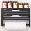 Wall Mounted Cling Film Cutter Box Bamboo Fresh Bag Holder Kitchen Organizer Tin Foil Cutter  Home