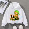 Garfield cartoon print children's hooded sweatshirt for boys, girls, casual top for women, long-sleeved for autumn and winter