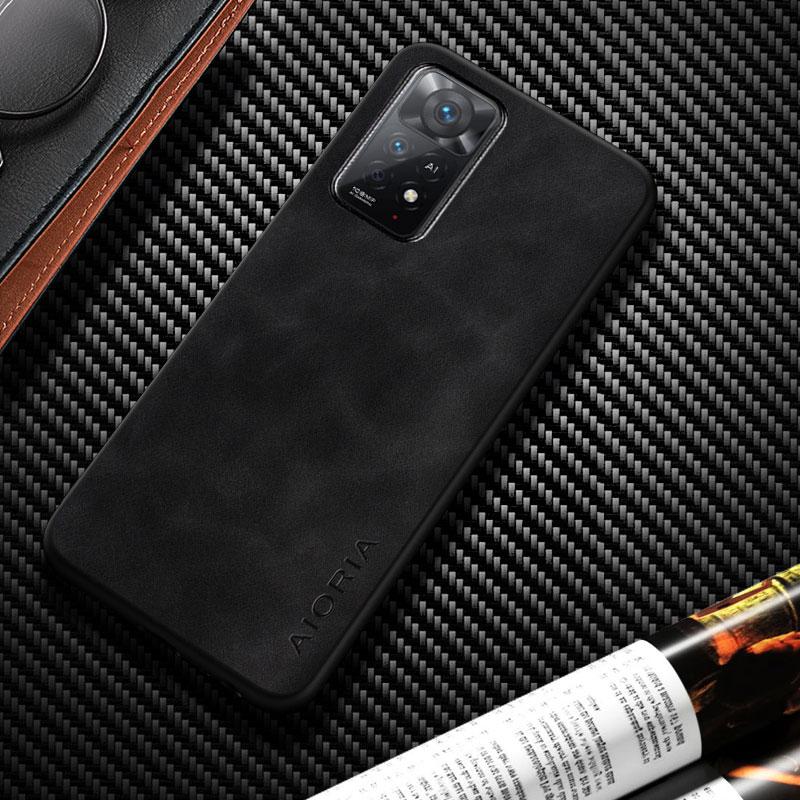 Leather Case For Xiaomi Redmi Note 11 Pro Plus 11S 11T 5G Coque Simple Silky Feel Durable Cover for Redmi Note 11 Pro Case Funda