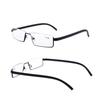 Metal Anti-Blue Light Reading Glasses Men Half Frame Prescription Eyeglasses Male Reading Glasses