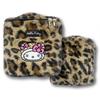 Hatayama Shoji Sanrio Vanity Pouch with Mirror, Leopard Print Cosmetic Pouch, Large Capacity Makeup Pouch, Kitty, Approx. H17 X W17 X D17cm