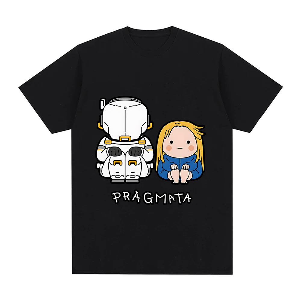 Pragmata 2026 New Game TShirt Diana and Hugh Cartoon Print Camisetas Short Sleeve Casual Cotton Tshirts Oneck Clothing