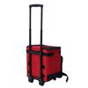 Rolling Cooler 43L Large Capacity Waterproof Foldable Rolling Insulated Box for Camping Picnic Red