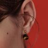 Серьги etrive с коричневым тигровым глазом
