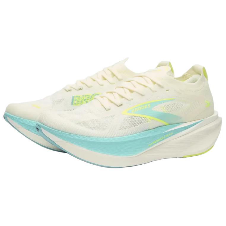 Brooks Hyperion Max 3 Удобные Спортивные Дышащие Поддерживающие Амортизация Низкие Беговые Кроссовки Мужские кроссовки Белый Синий Желтый 1104671D175
