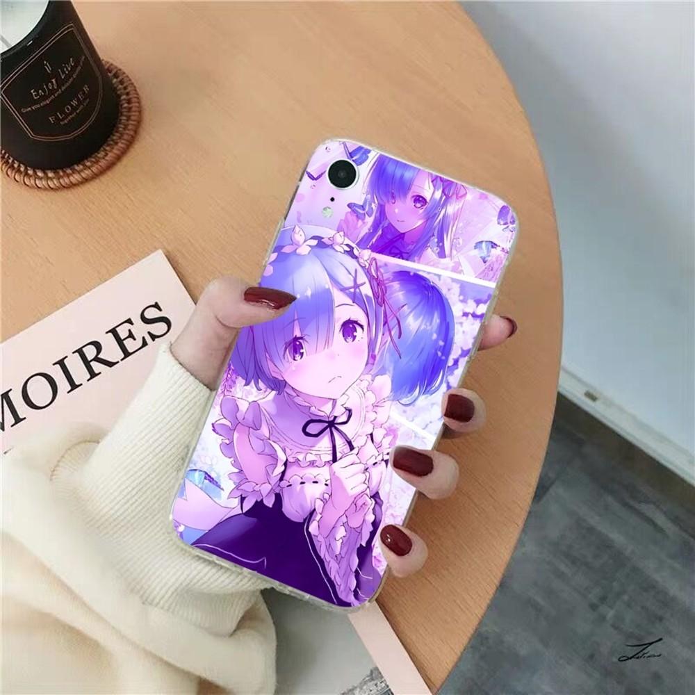 Чехол для телефона ReZERO Рам Рем для iPhone 15 8 7 6 6S Plus X SE 2020 XR XS 14 11 12 13 Mini Pro Max