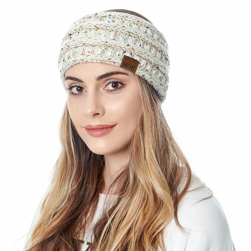 Hair Accessories Thick Fuzzy Knit Hair Band Head Wrap Ear Warmer Headbands for Women Fleece Lined