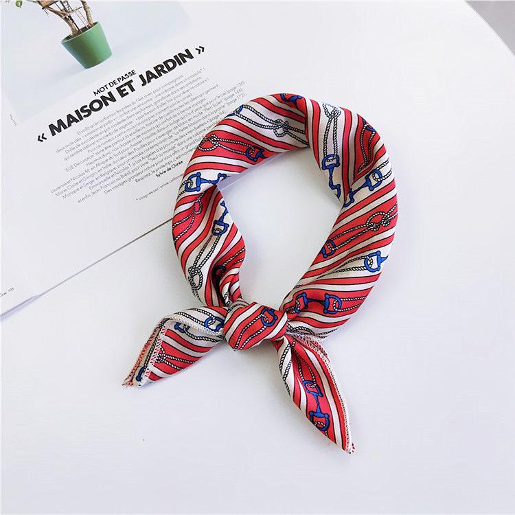 50 Spring/Summer New Small Scarf Small Square Scarf Women'S Professional Decoration Printed Professional Fashion Scarf