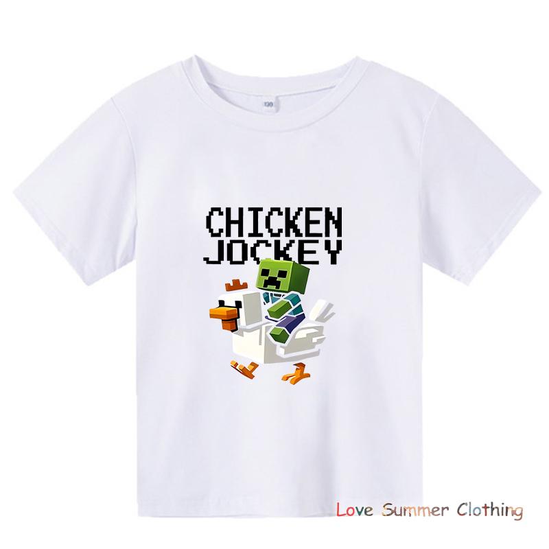 Худи Minecraft Chicken Jockey для мальчиков и девочек 4-14 лет, HD-принт, 100% полиэстер, геймерский пуловер, повседневная детская толстовка, осенняя коллекция, множество цветов, оптовая скидка.