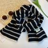 Fashion Cute Minimalist Stripe Children's Scarf Winter Baby Neck Guards Scarves Boys Girls Knitted Thick Warm Collar Shawl Wraps