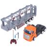 Remote Control Car Transporter 2 Tiers Light Sound Effects Left Right Back Forth RC Semi Truck for