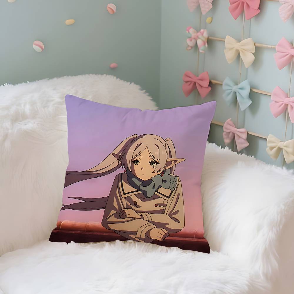 Kawaii FFrieren Cute Case Plush Fabric Soft Pillowcase Double Sided Print Cushion Cover Household Gifts