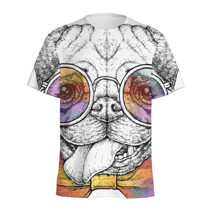 Футболка по стандарту Пекина для мужчин и детей, футболка с изображением собаки в 3D-принтере, RUA, очень большой размер, короткие рукава