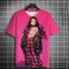 Мужская уличная хип-хоп многоцветная повседневная с коротким рукавом удобная модная дышащая 3D-печать с изображением персонажей аниме HD