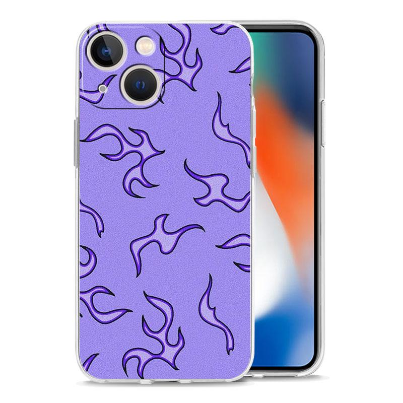 Бесконечность на Фиолетовом Прозрачном Чехле Для Телефона Для iPhone 15 16 14 13 12 11 Pro Max XS X XR SE 7 8 Plus ТПУ Прозрачная Защитная Крышка для Линзы