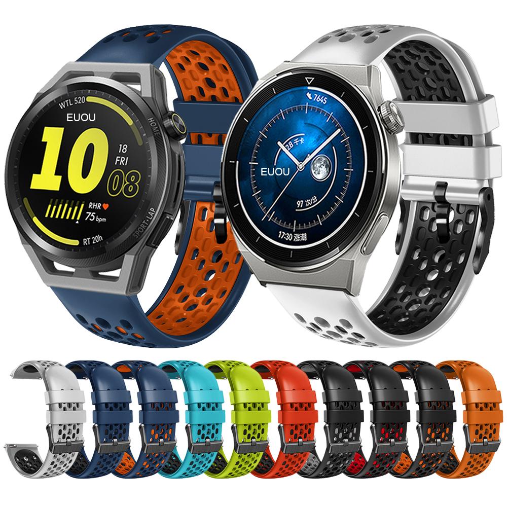 Сменный ремешок для HUAWEI WATCH GT 3 Pro 46мм Титановая версия/GT Runner/GT 2 Pro 22мм Силиконовый ремешок Браслет Ремень
