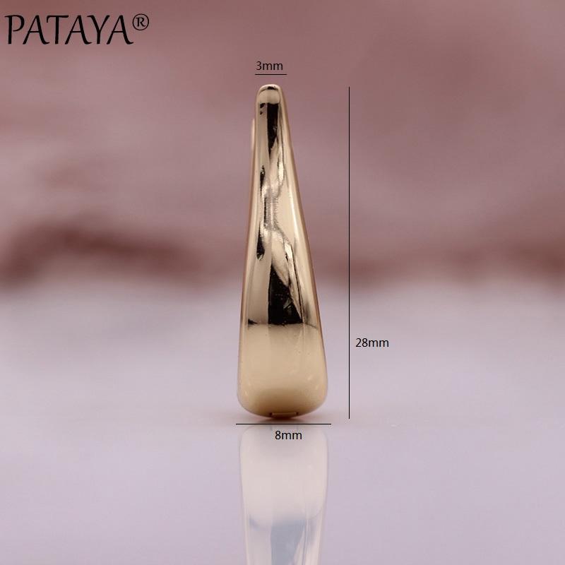 Стильные серьги PATAYA с золотым покрытием