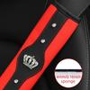 A Stereo Leather Car Seat Belt Shoulder Protector with a Rhinestone Crown and a Car Accessory with an Insurance Belt Cover