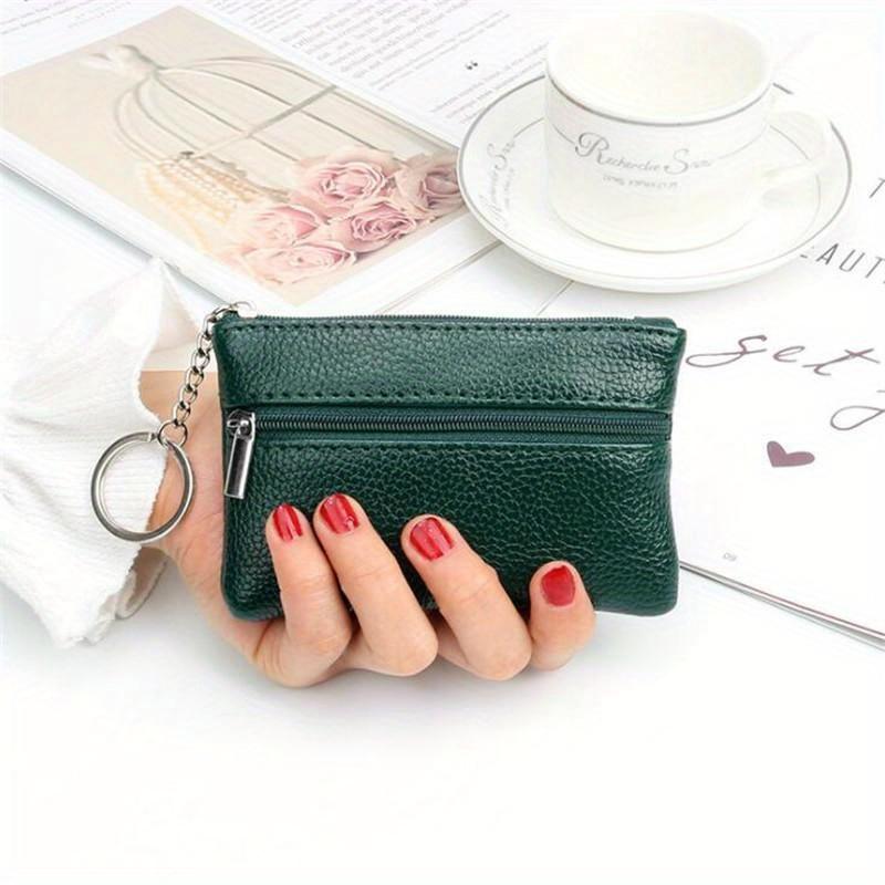 PU Leather Coin Purses Women's Small Change Money Bags Pocket Wallets Key Holder Case Mini Functional Pouch Zipper Card Wallet