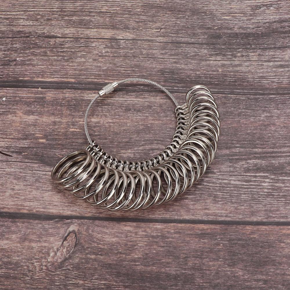 Clear Reading Ring Sizer Silver Measuring Tool Precision Ring Mandrel  Ring Measurement