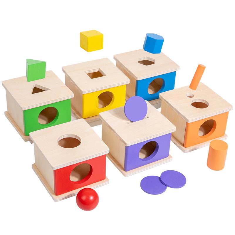 Wooden Montessori Kindergarten Early Childhood Teaching Aids Toys Montessori Infant Color Shape Cognition