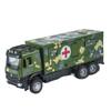 1/32 Injection Molding Military Multifunctional Vehicle Medical Sound and Light Mainan Pullback Car Boy Gift
