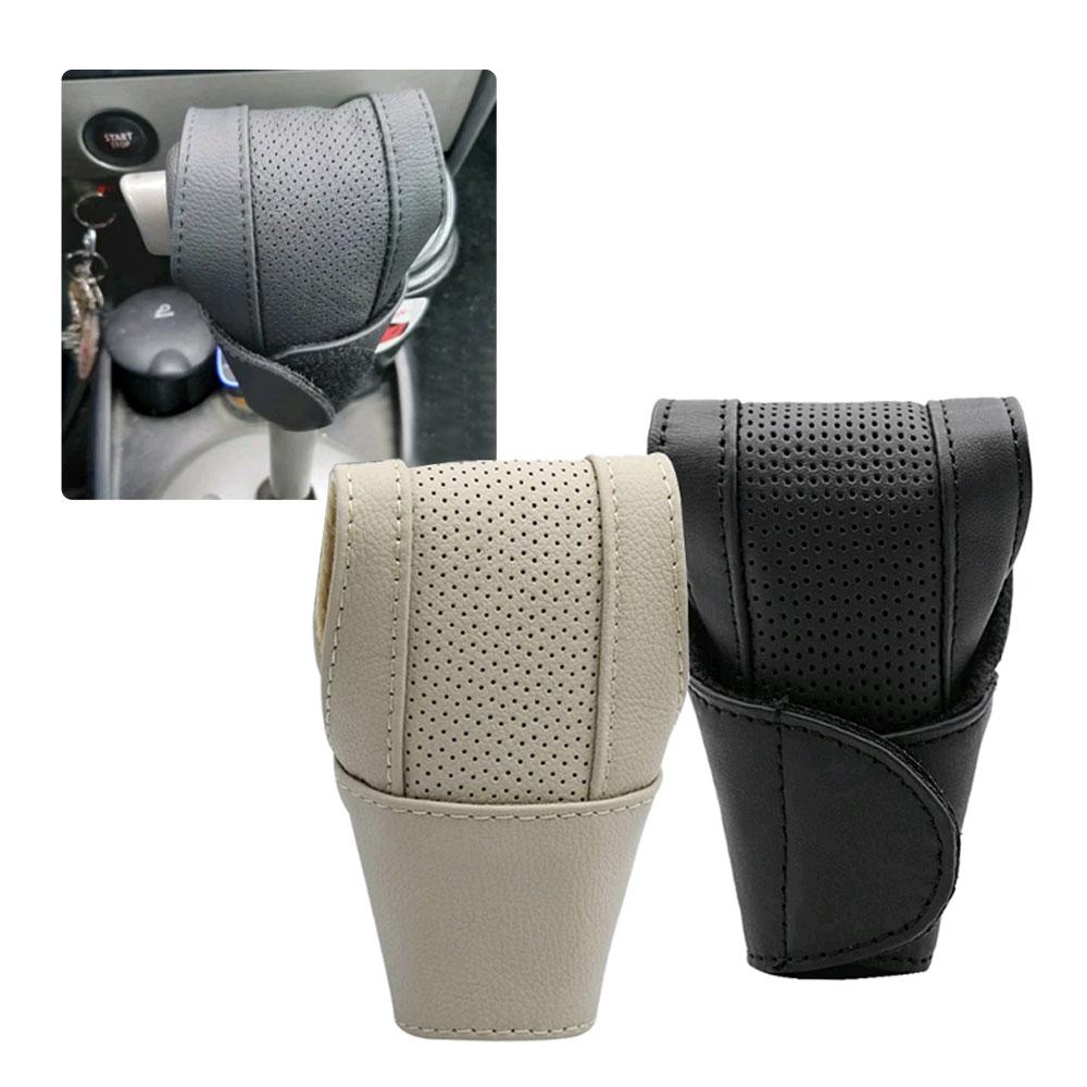 1pc Car Gear Shift Decoration Cover Leather Shift Lever Cover Car Gearbox Shifter Knob Protector Car Interior Accessories