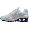 Shox R4 Anti Slip Wear Resistant Low Top Casual Running Shoes Women's Silver Blue Sneakers AR3565-402