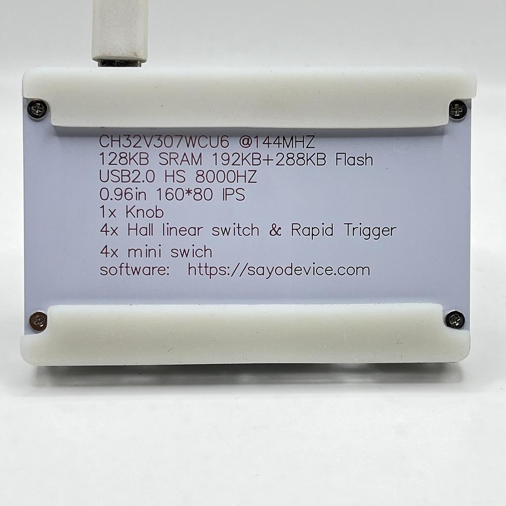 BTXETUEL SayoDevice OSU Keyboard Rapid Trigger Hall Switch Magnetic Linear Switch Keyboard with Knob and Copy Shot Macro Hot Swap Mini Keypad O3C++