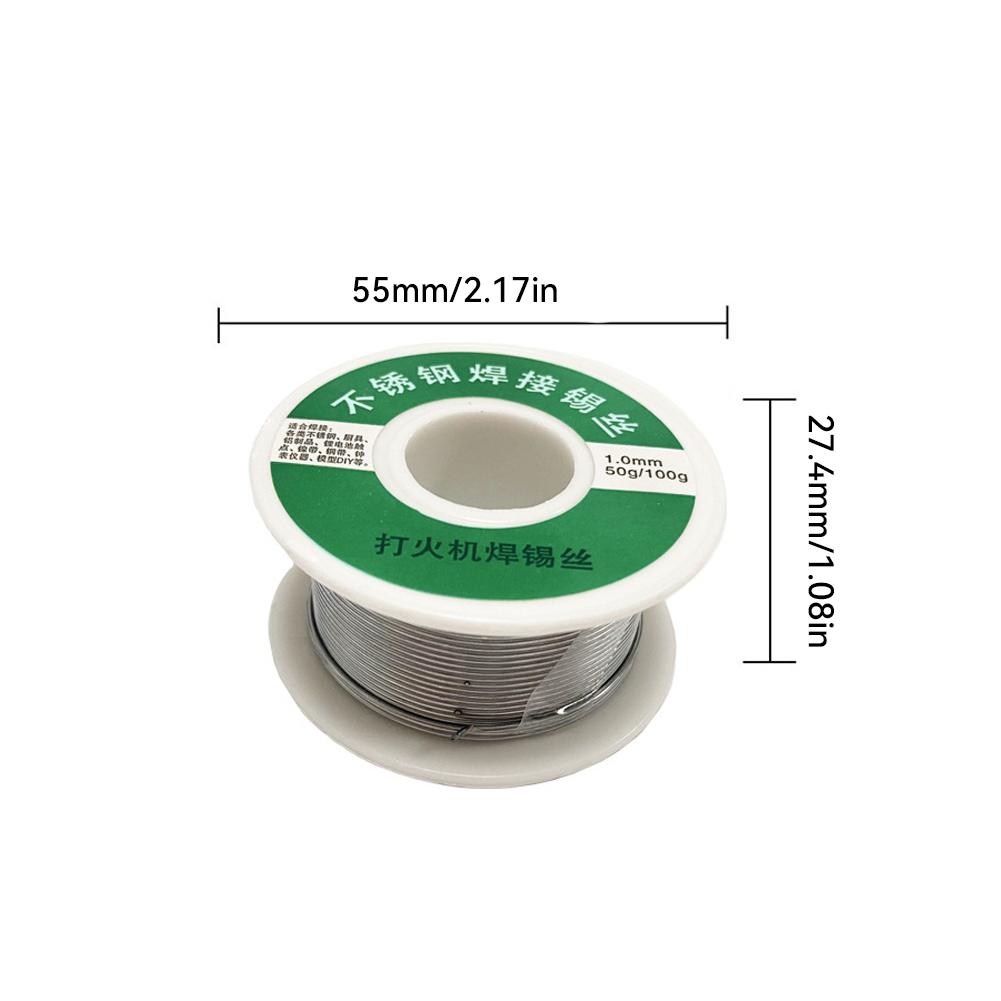 Припойная проволока 15/85 1,0 мм с сердечником из канифоли, оловянная припойная проволока, флюс для пайки и сварки 2,2%, железная проволока, катушка 50 г