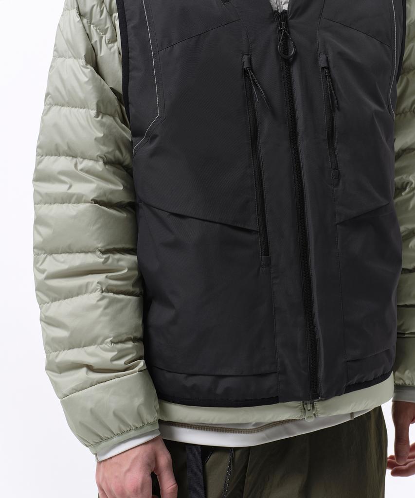 Musinsa Standard [City Leisure] Stitch V-Neck Padded Vest [Dark Grey]