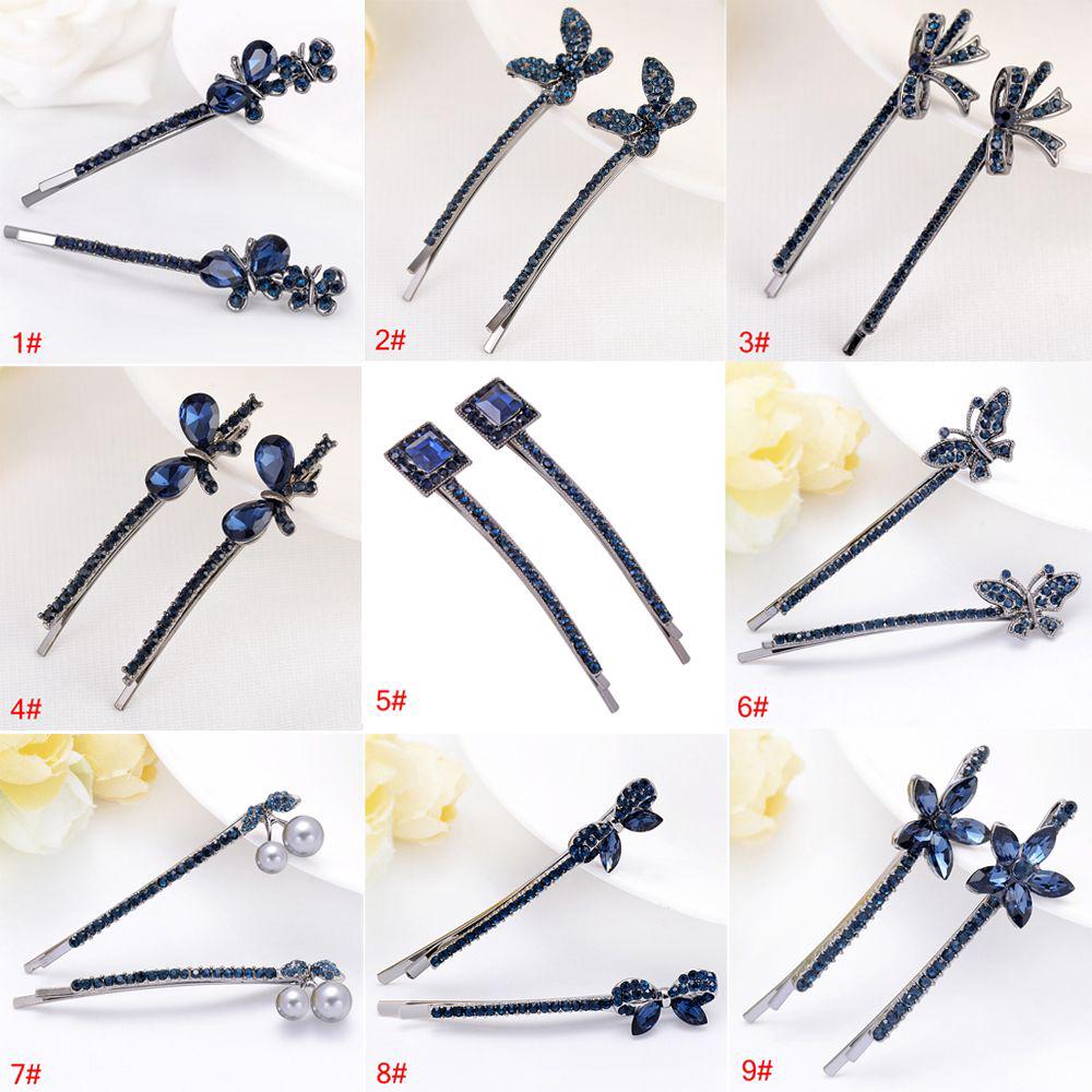 Accessories Women Girls Barrette Hairpin Bling Headwear Edge Clamp Crystal Rhinestone Hair Clip